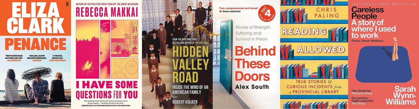 Penance, I Have Some Questions for You, Hidden Valley Road, Behind These Doors, Reading Allowed, Careless People