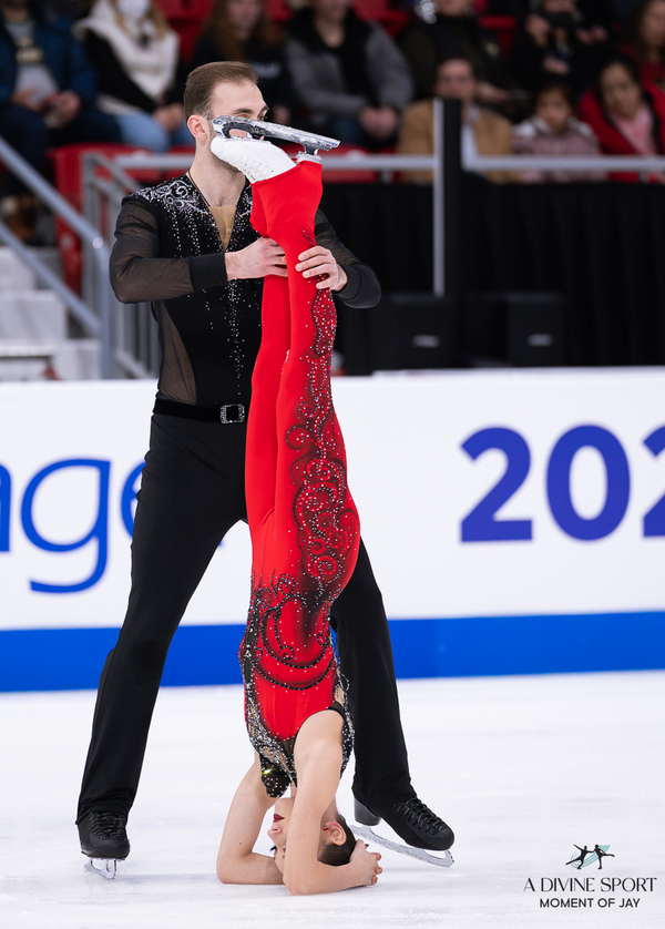 Anastasiia Metelkina and Luka Berulava