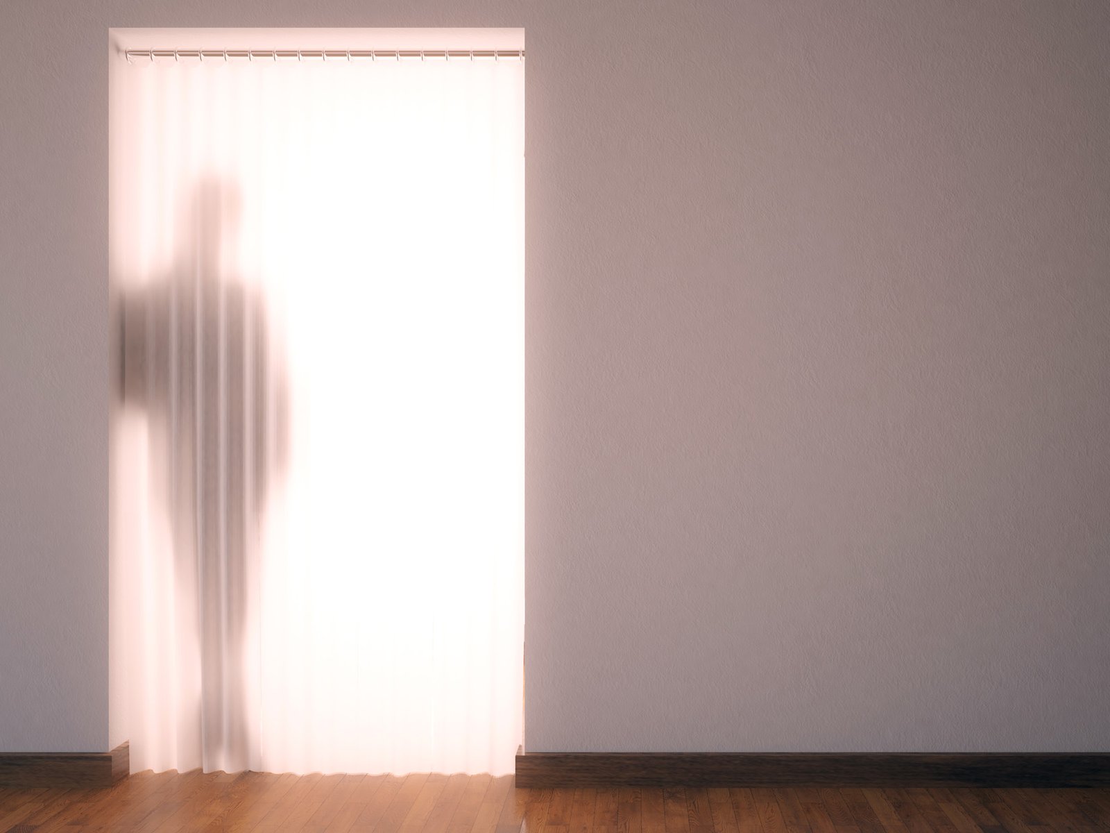 A silhouette of a person